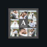 Lienzo Regalo de familia de bodas monográficos multifotog<br><div class="desc">Regalo de familia de bodas monográficos multifoto. Boda ideal,  nuevo hogar,  aniversario,  cumpleaños o regalo de Navidades. Una manera divertida de mostrar todas tus hermosas fotografías.</div>