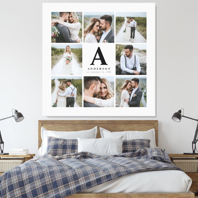Lienzo Regalo de familia de bodas monográficos multifotog (Insitu(Dormitorio))