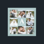 Lienzo Regalo de familia de bodas monográficos multifotog<br><div class="desc">Regalo de familia de bodas monográficos multifoto. Boda ideal,  nuevo hogar,  aniversario,  cumpleaños o regalo de Navidades. Una manera divertida de mostrar todas tus hermosas fotografías.</div>