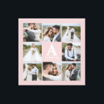 Lienzo Regalo de familia de bodas monográficos multifotog<br><div class="desc">Regalo de familia de bodas monográficos multifoto. Boda ideal,  nuevo hogar,  aniversario,  cumpleaños o regalo de Navidades. Una manera divertida de mostrar todas tus hermosas fotografías.</div>