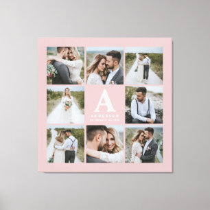 Lienzo Regalo de familia de bodas monográficos multifotog