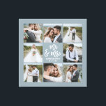 Lienzo Regalo de familia de bodas monográficos multifotog<br><div class="desc">Regalo de familia de bodas monográficos multifoto. Boda ideal,  nuevo hogar,  aniversario,  cumpleaños o regalo de Navidades. Una manera divertida de mostrar todas tus hermosas fotografías.</div>