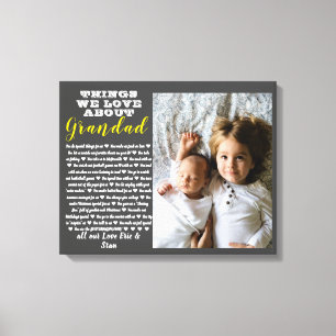 Lienzo Regalo de fotos de los abuelos todas las razones p