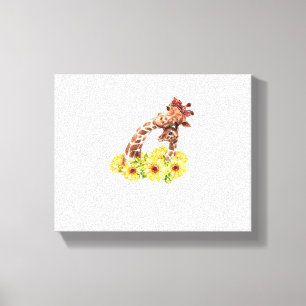 Lienzo Regalo de girasol para mamá Safari África Animal N