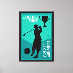 Lienzo Regalo de golf vintage divertido único