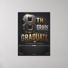 Lienzo Regalo de graduación de 8º grado clase de 2026