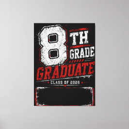 Lienzo Regalo de graduación de 8º grado clase de 2026