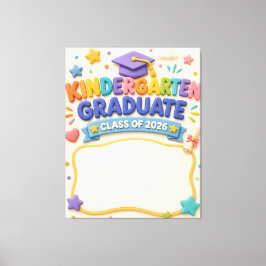 Lienzo Regalo de graduado de jardín de infancia promoción