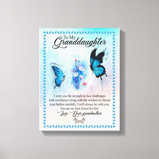 Lienzo Regalo de nieta | Amar al grupo de la familia de l (Anverso)