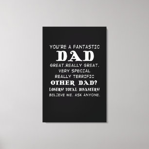 Lienzo Regalo de papá Eres una fantástica idea de regal