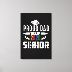 Lienzo Regalo de papá Padre Orgulloso De 2020 Recuerdos