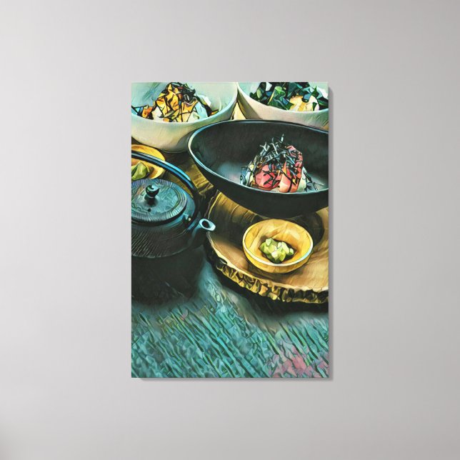 Lienzo Regalo de sushi vintage (Anverso)