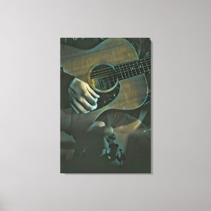 Lienzo regalo de un día de guitarra nacional