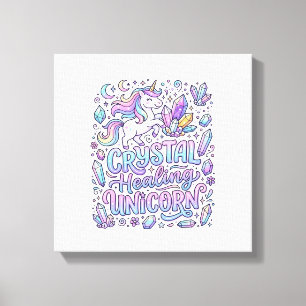 Lienzo Regalo de Unicornio de Cuarzo Curativo Vector D