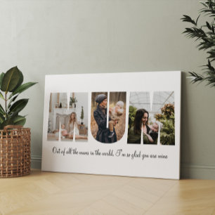 Lienzo Regalo del Día de la Madre del Collage de fotos de