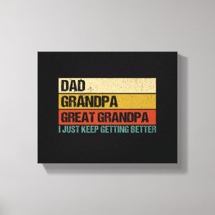 Lienzo Regalo del Día del Padre de los Hombres de los Abu