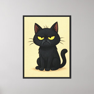 Lienzo Regalo divertido de gato Meh para amantes de los g