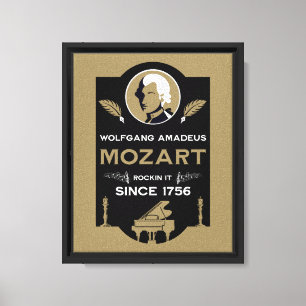 Lienzo Regalo para amante de la música de Mozart