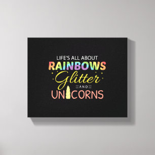 Lienzo Regalo para Amante de Unicornios Ideas Lluvia de C