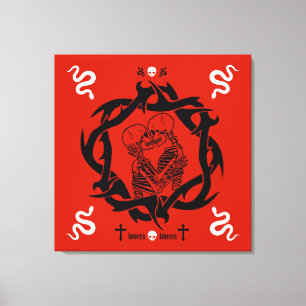 Lienzo Regalo para amantes góticos oscuros románticos