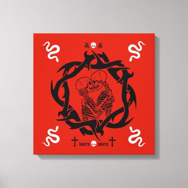 Lienzo Regalo para amantes góticos oscuros románticos (Anverso)