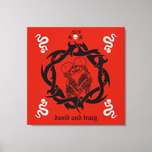 Lienzo Regalo para amantes góticos románticos oscuros