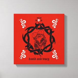 Lienzo Regalo para Amantes Góticos Románticos Oscuros