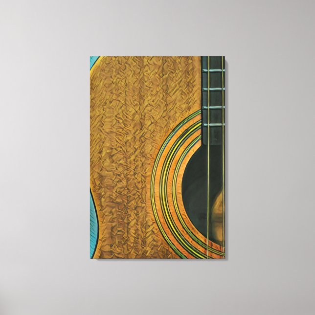 Lienzo Regalo para el guitarrista musical (Anverso)