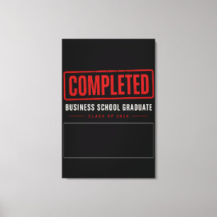 Lienzo Regalo para Graduado de Escuela de Negocios Person