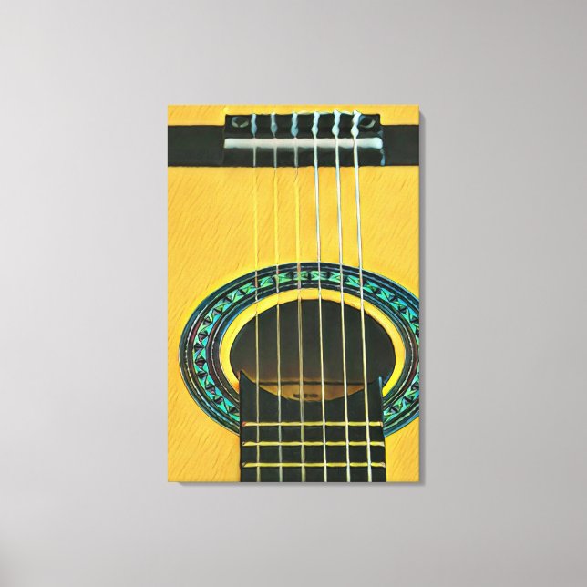 Lienzo Regalo para novio guitarrista (Anverso)