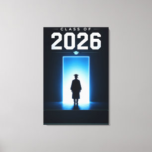 Lienzo Regalo Personalizado de Graduación Clase 2026 con