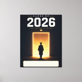 Lienzo Regalo Personalizado de Graduación Clase 2026 con 