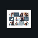 Lienzo Regalo personalizado de graduación de fotos geomét<br><div class="desc">Regalo personalizado de graduación de fotos geométricas. Se puede cambiar el color. Parte de una colección.</div>