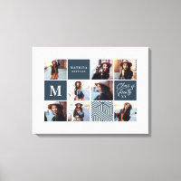 Regalo personalizado de graduación de fotos geomét