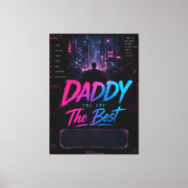 Lienzo Regalo personalizado de synthwave para el Día del
