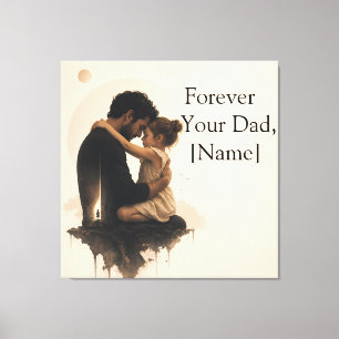 Lienzo Regalo Personalizado del Día del Padre de Hija en
