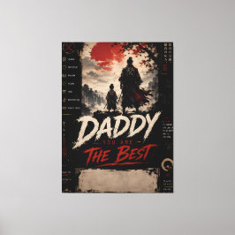 Lienzo Regalo personalizado del Día del Padre samurái