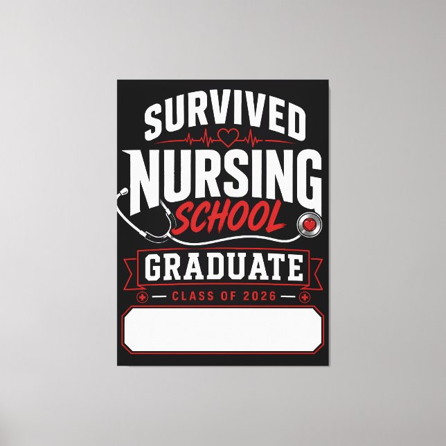 Lienzo Regalo Personalizado para Graduada de Escuela de E (Anverso)