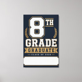Lienzo Regalo personalizado para graduado de 8º grado 202