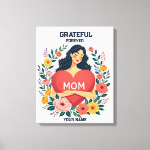 Lienzo Regalo Personalizado para Mamá   Diseño de Nombre 