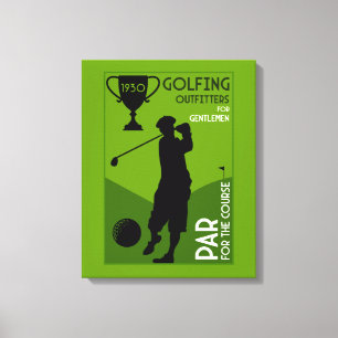 Lienzo Regalo único de golf de época