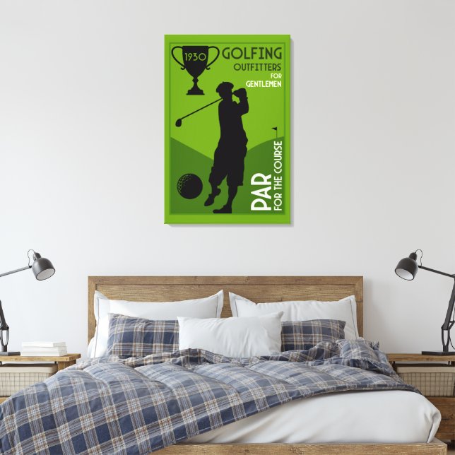 Lienzo Regalo único de golf de época (Insitu(Dormitorio))