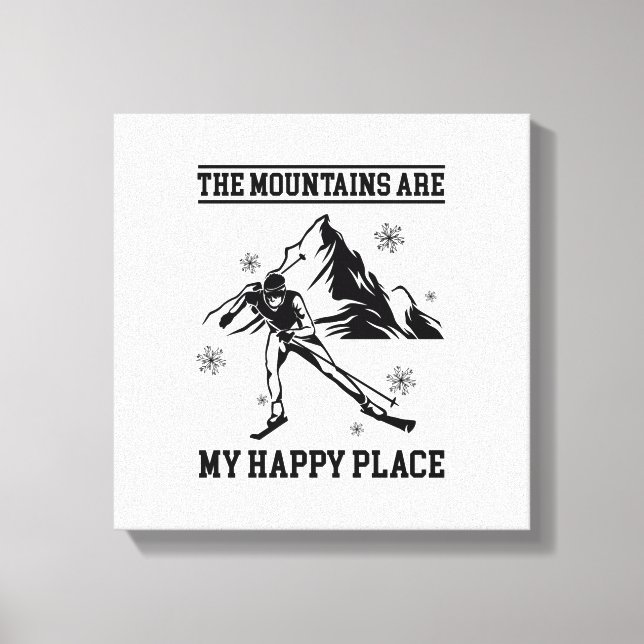 Lienzo Regalos de esquí | Esquiador Apres-ski Invierno (Anverso)