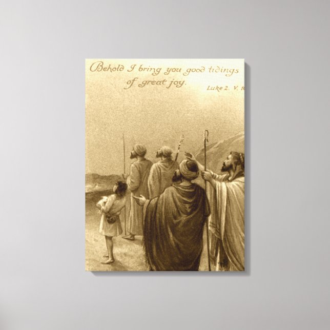 Lienzo Regalos de la escena de la Natividad para Navidade (Anverso)