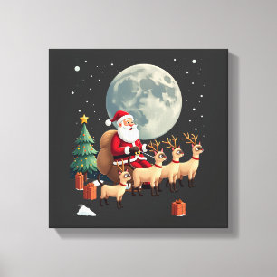 Lienzo Regalos de Navidad de Reno Siames para Amantes de