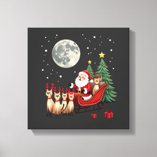 Lienzo Regalos de Navidad Reno Siamés para Amantes de Gat