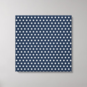 Lienzo Regalos de pequeños puntos de polka azul de la ma