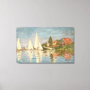 Lienzo Regatta de Claude Monet el en Argenteuil, c.1872