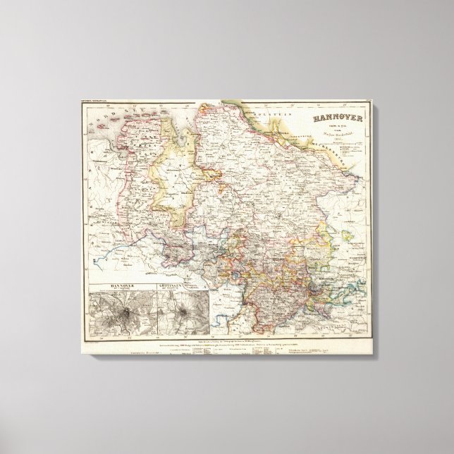 Lienzo Región de Hanover de Alemania (Anverso)