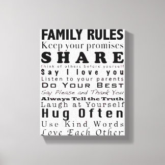 Lienzo Reglas de familia